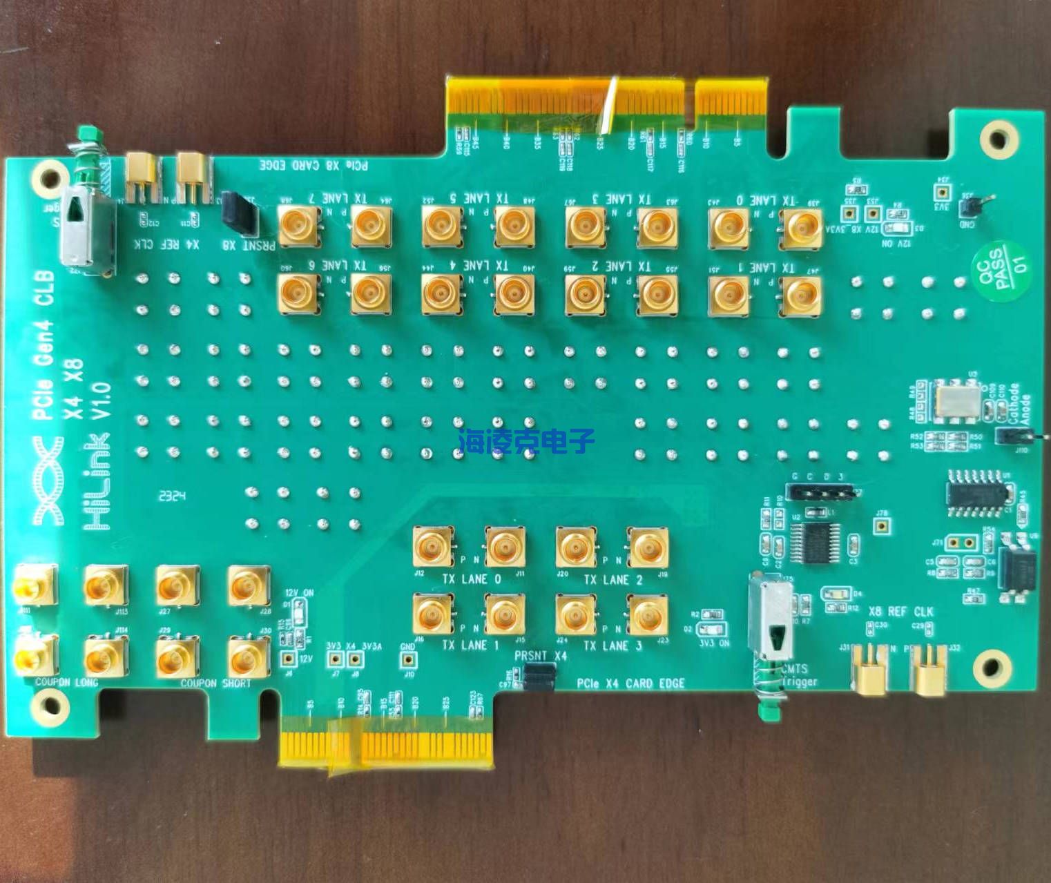 PCIE 4.0 CLB x4x8测试夹具