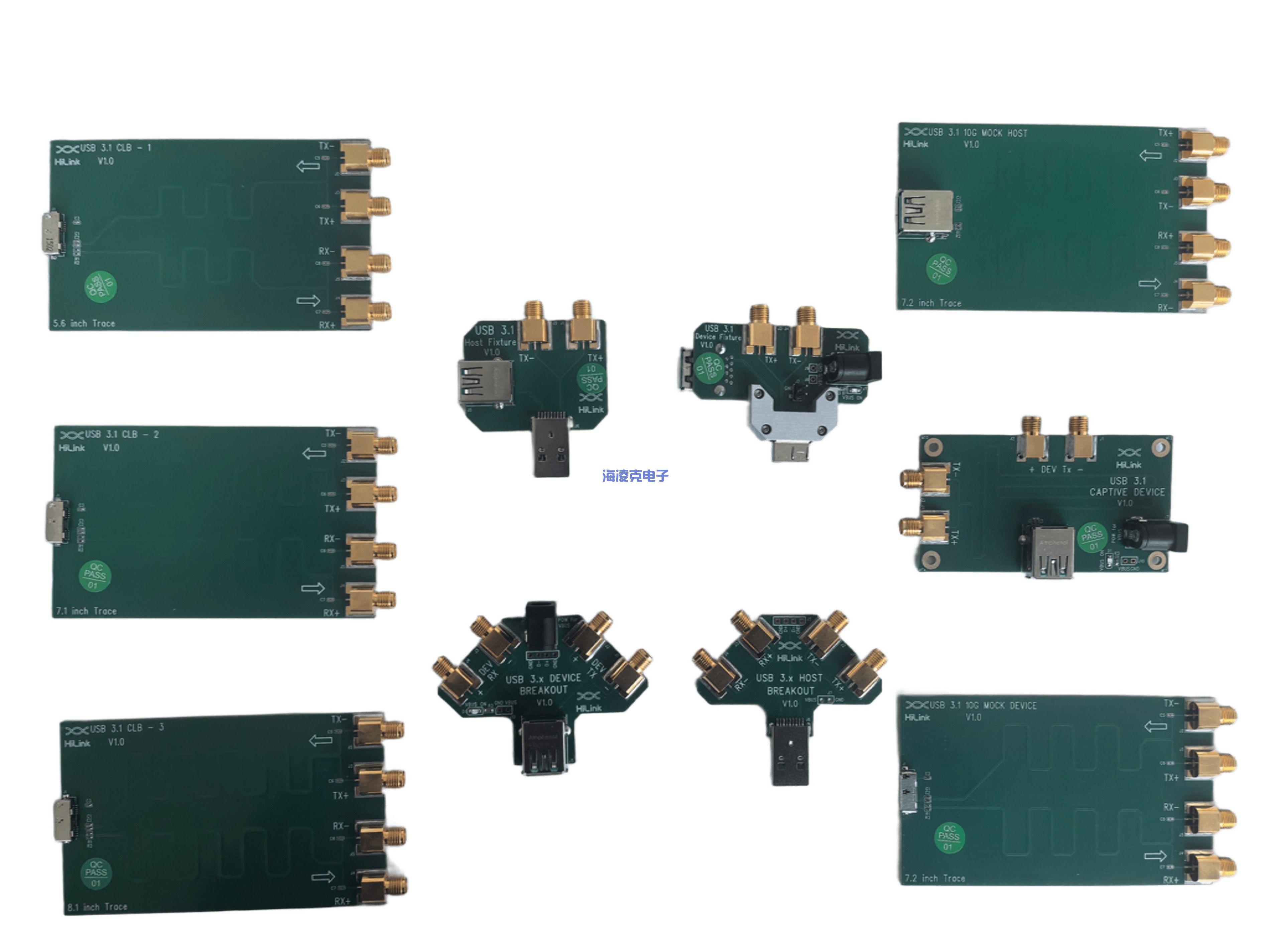 USB 3.1 A口测试夹具