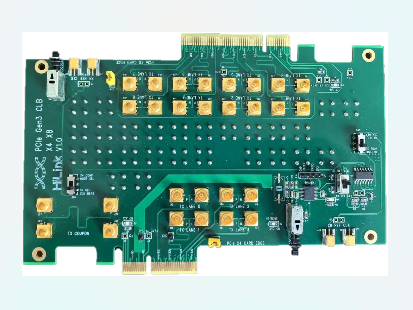PCIE 3.0 CLB x4x8测试夹具