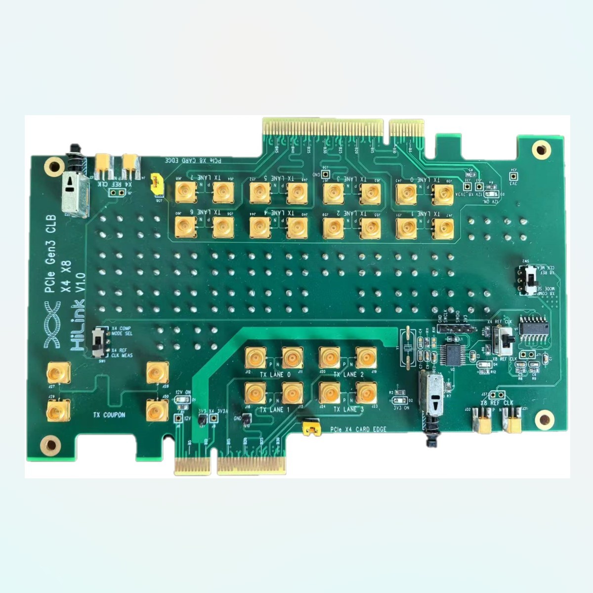 PCIE 3.0 CLB x4x8测试夹具
