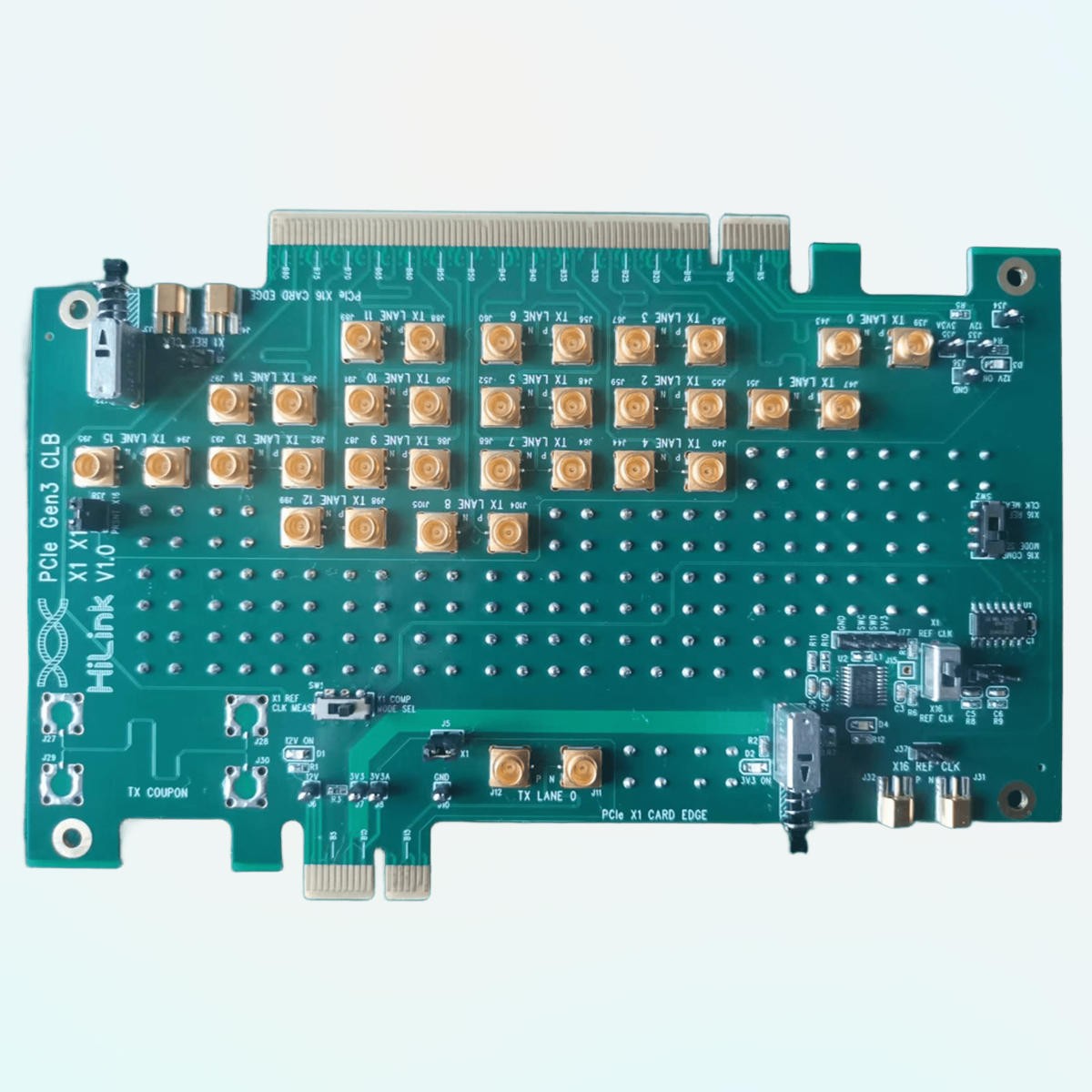 PCIE 3.0 CLB x1x16测试夹具