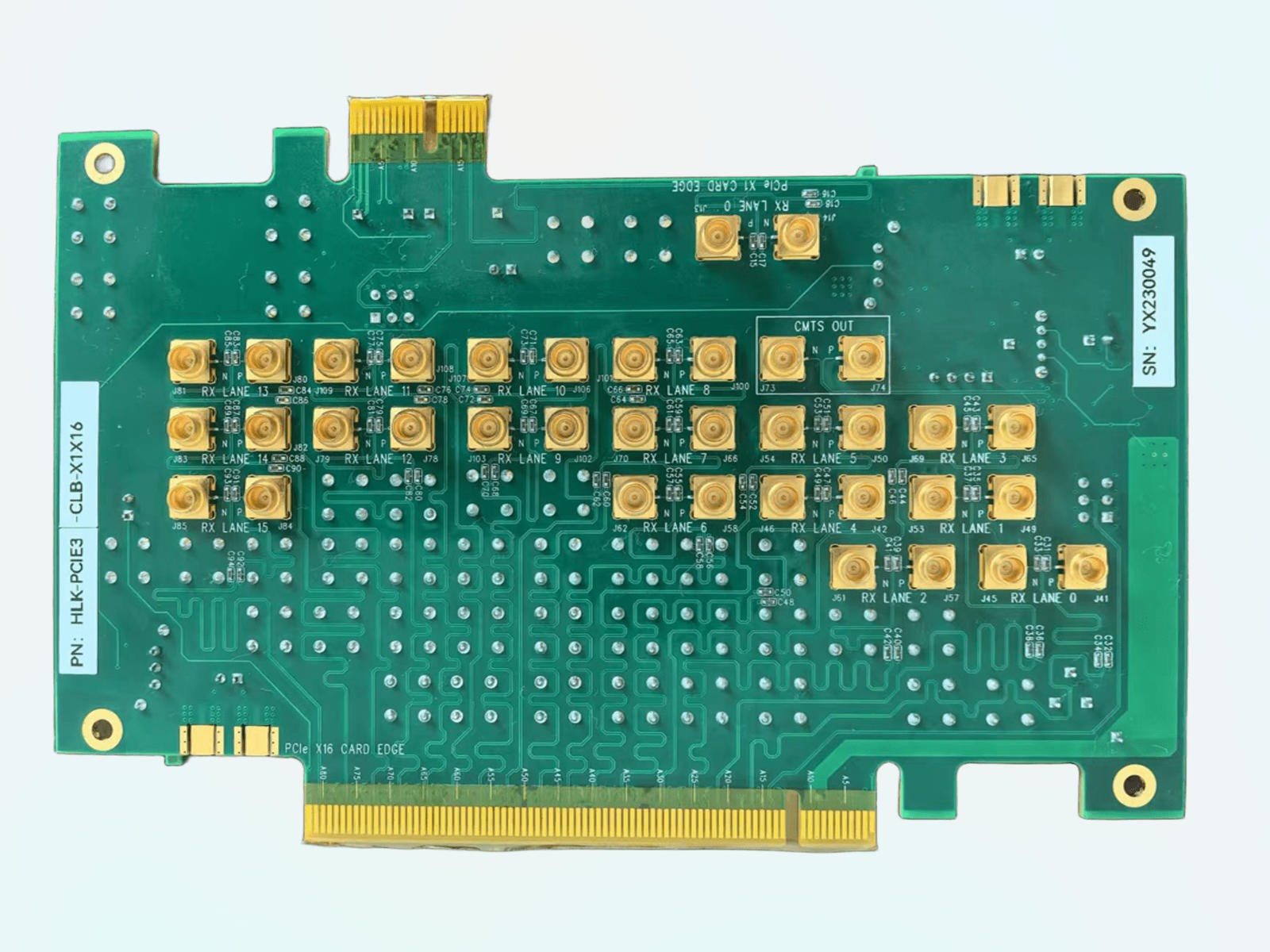 PCIE 3.0 CLB x1x16测试夹具