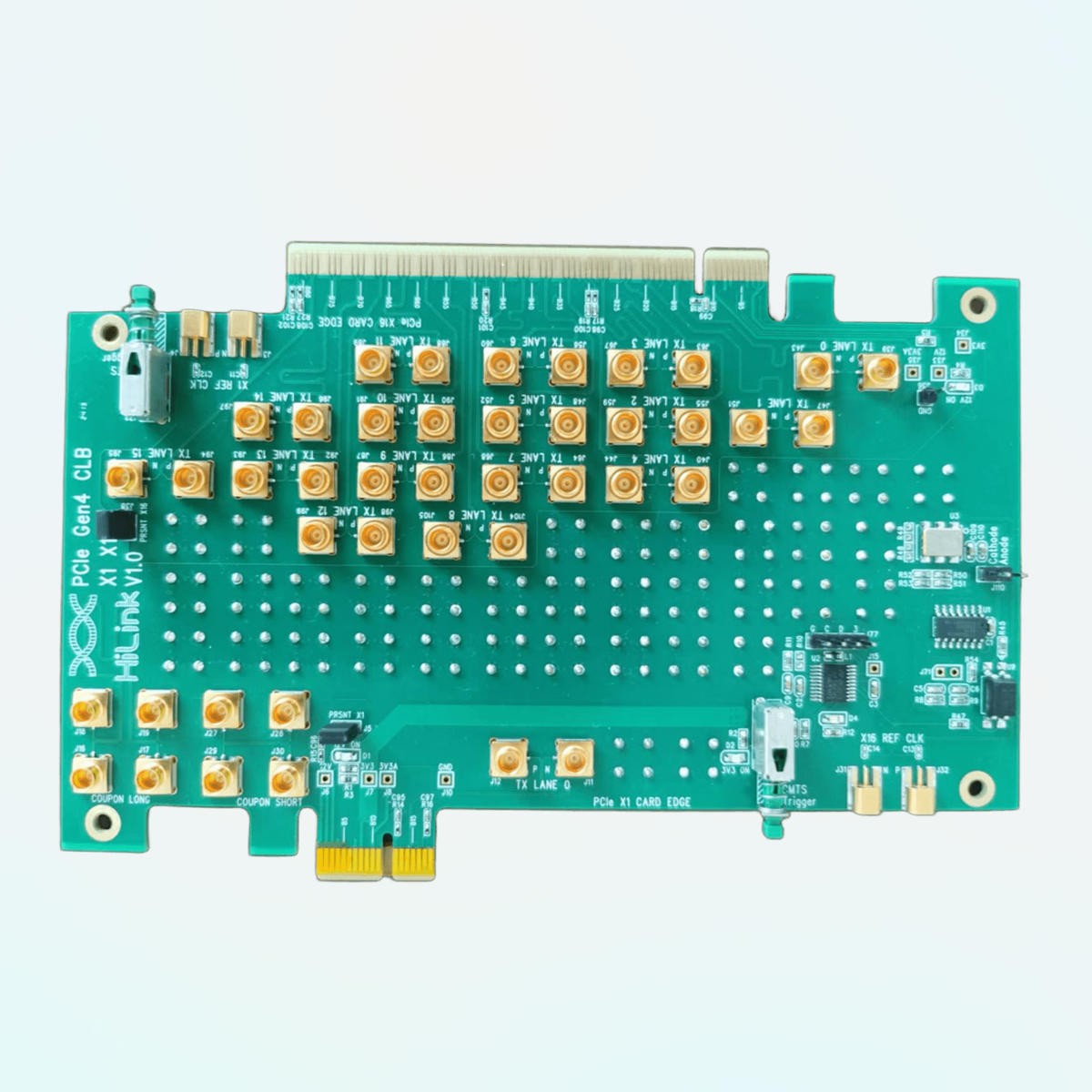 PCIE 4.0 CLB x1x16测试夹具
