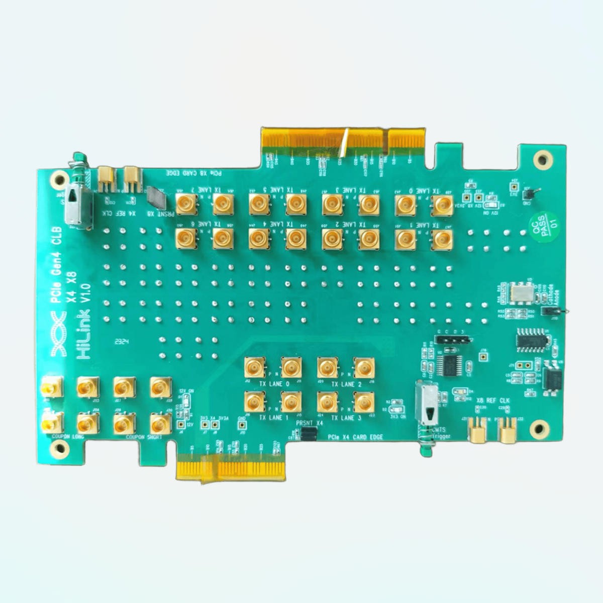 PCIE 4.0 CLB x4x8测试夹具