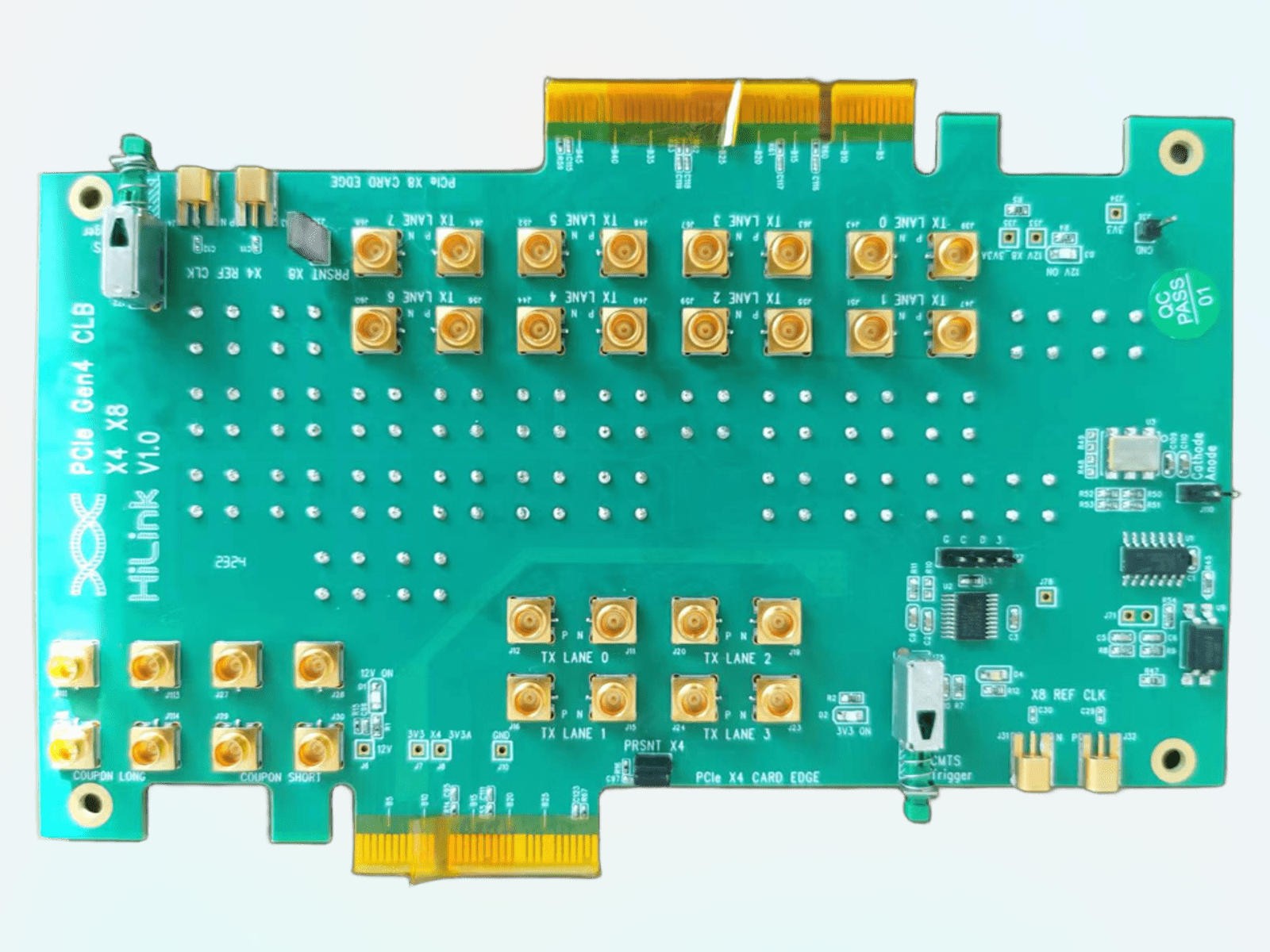 PCIE 4.0 CLB x4x8测试夹具